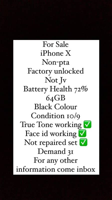 Iphone X non-pta at Best Price 0