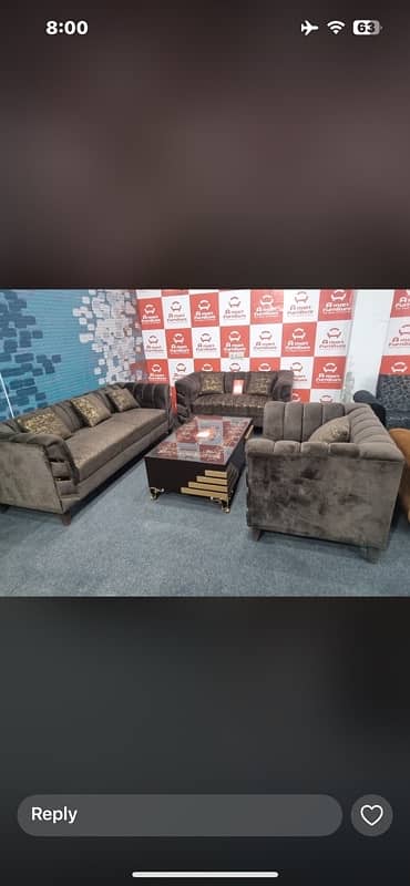 TV loan sofa set l shaped 3