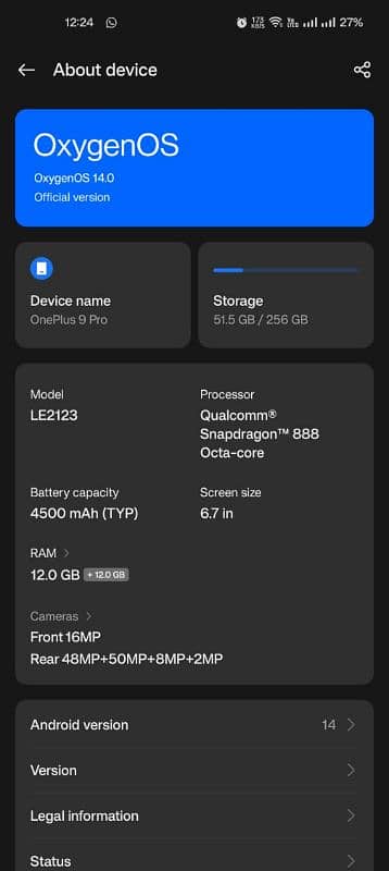 one plus 9 pro 12/256 2