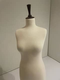 Mannequin female Offwhite soft fabric and wooden