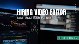 Video Editor Required Near Shad Bagh