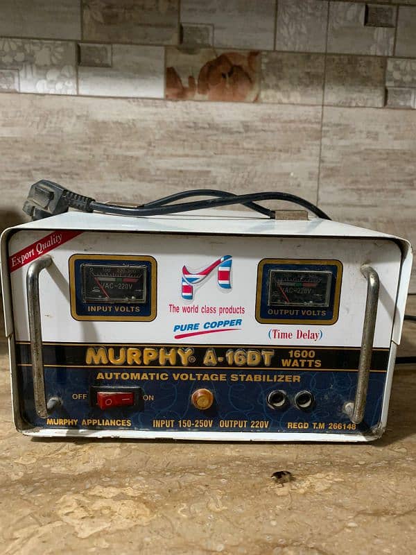 Murphy 1600 watts Stabilizer 1