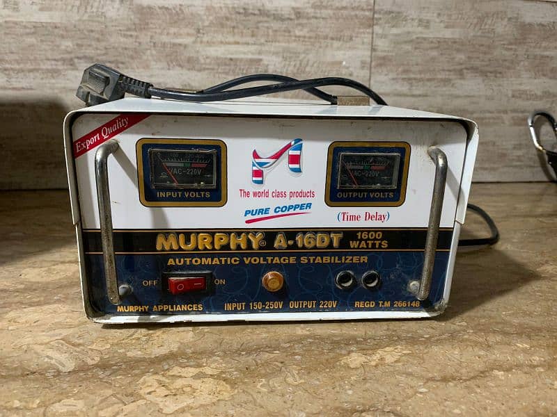 Murphy 1600 watts Stabilizer 2