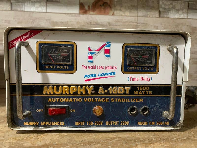 Murphy 1600 watts Stabilizer 3