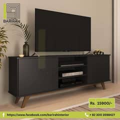 TV console, media wall, furniture, home decor, interior design