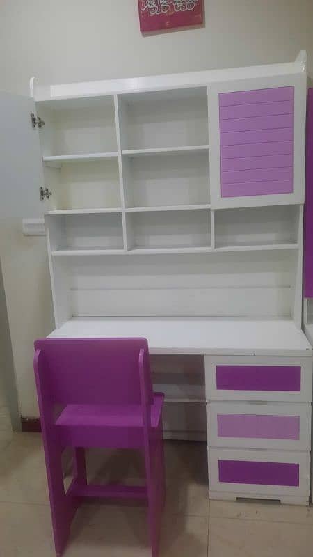 Girls study table chair and dressing 8