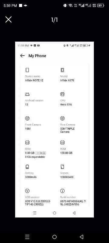 infinix note 12. . . 16gb/128gb 7