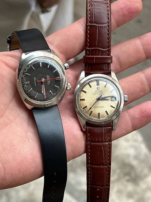 Two Omegas chronostop & seamaster chronometer. 1