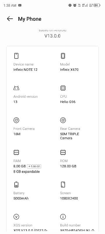 Infinix Note 12 8