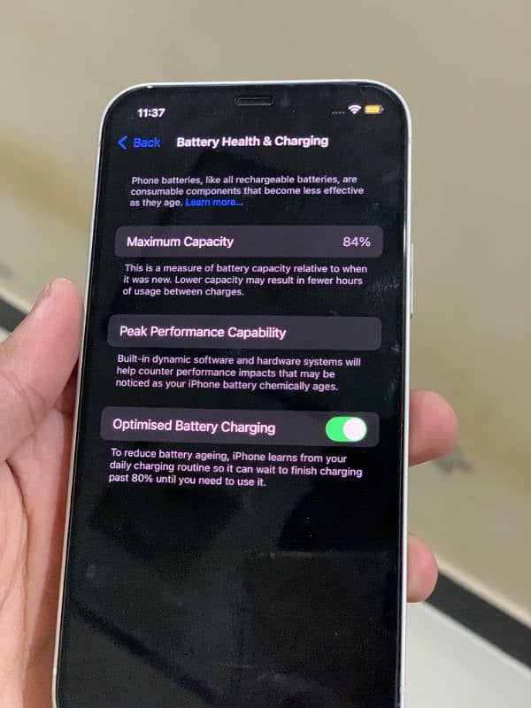 Iphone 12 jv 64gb battery health ,84 0