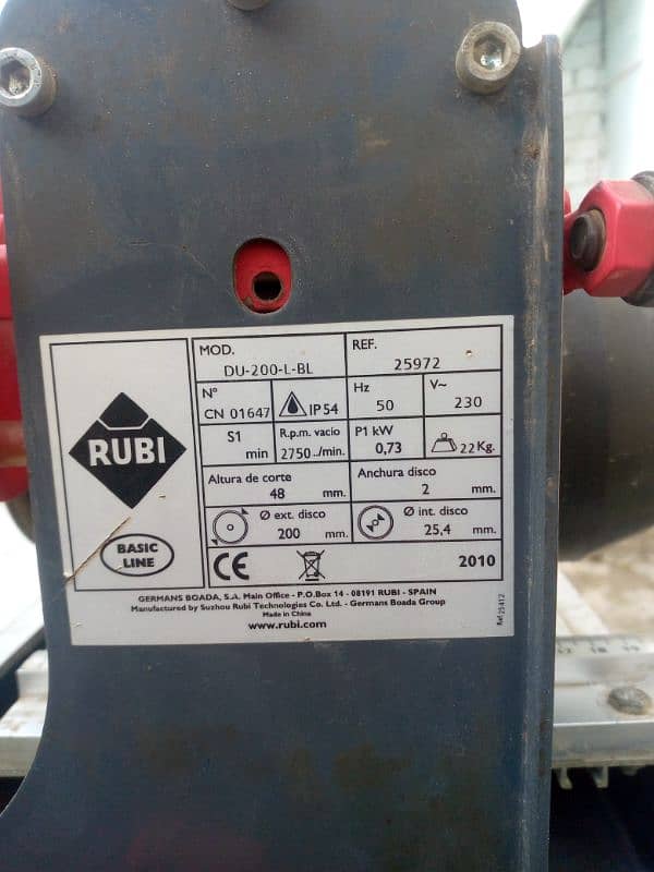 Rubi Du 200 l Bl Wet Tile Cutter 0