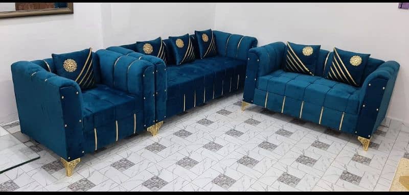 New Texture Design 6 Seater Stylish Sofa Set 10