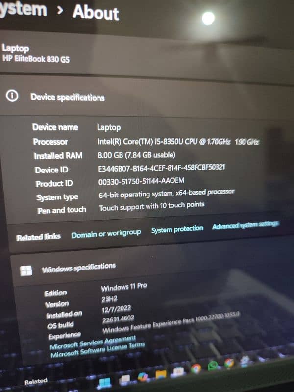 hp elitebook 830g5 i5 8th gen. 1