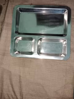 3 Compartment Stainless Steel Plate