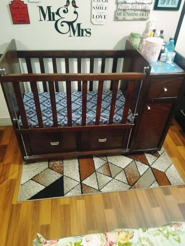 Wooden baby Cot (new born till 5 years) 4