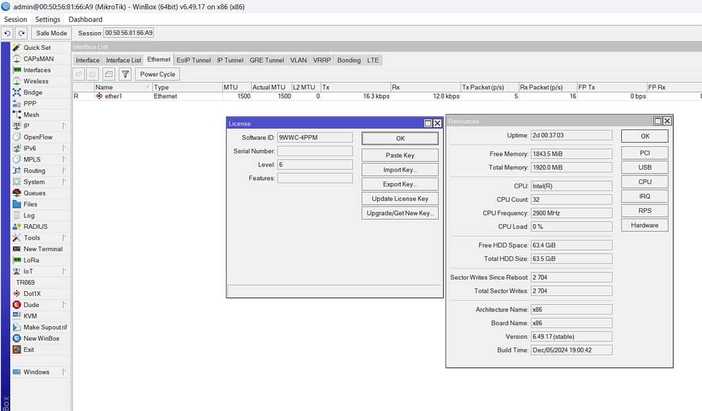 Mikrotik PC / Server Level 6 License 0