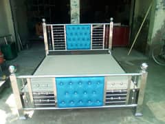 Iron bed - Iron Bed Dressing Side Table - Double bed - Bed Furniture