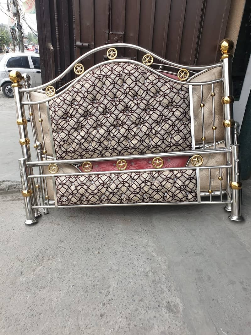 Iron bed - Iron Bed Dressing Side Table - Double bed - Bed Furniture 10