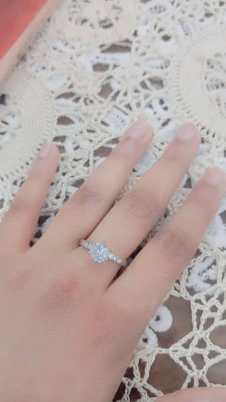 stunning Silver Floral Ring with Sparkling Accents 1