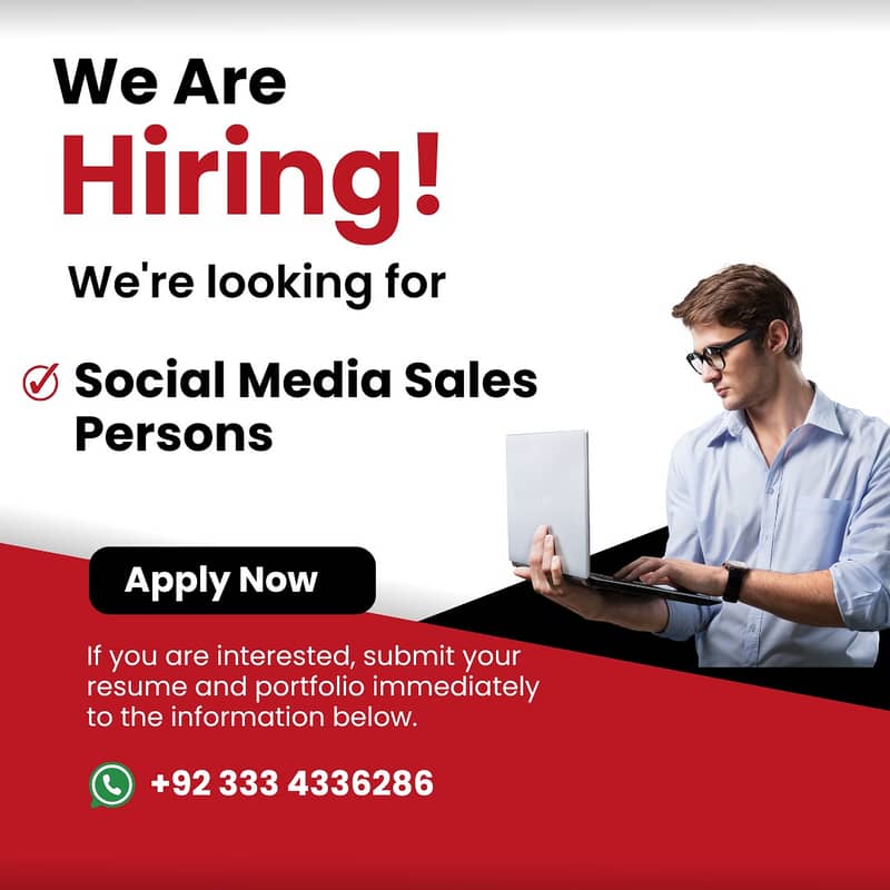 Hiring Sale Persons | Male Jobs | Jobs In Lahore 0