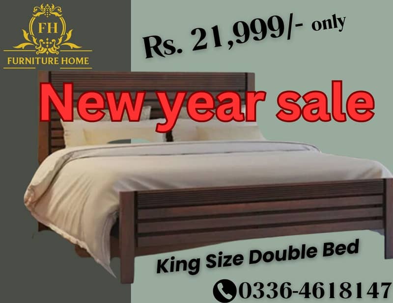 King Size Double Bed/ Wooden bed /bedset/ wooden bedset 0