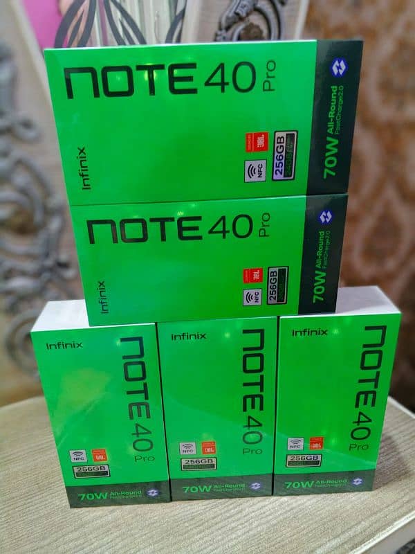 Infinix note 40 pro 12/256 Box pack 1 Year worantyy contct 03452502539 1