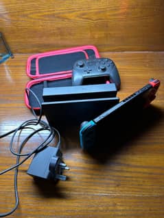 Nintendo Switch with Pro Controller & Carrying Case