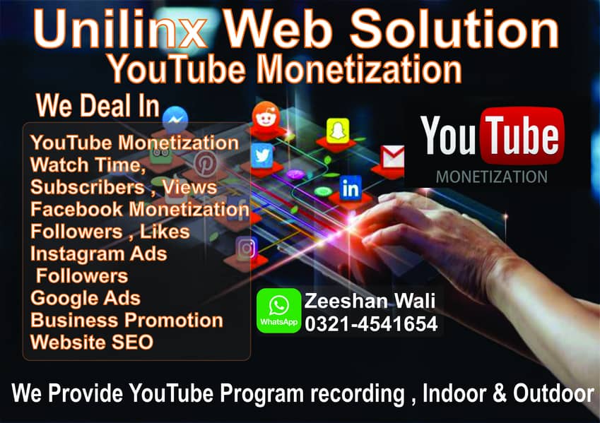 Webiste developpment/ Social Media Marketing / Youtube Monetization 1