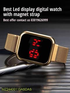 LED Display Digital watch with Magnet strap