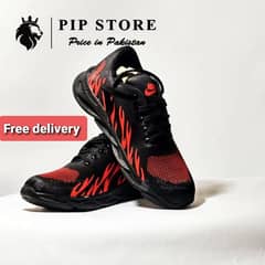 Mens Rubber joggers, sports shoes, Boots Red fire.