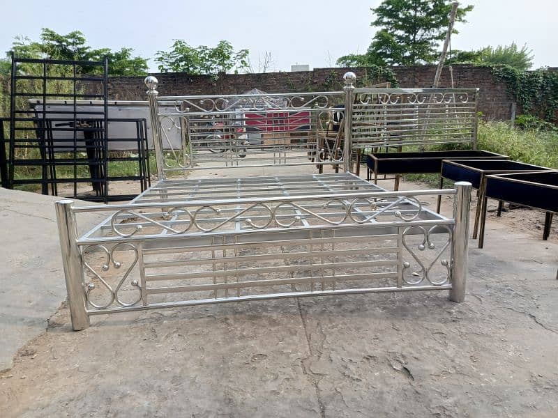 New Stainless Steel Double Bed 15