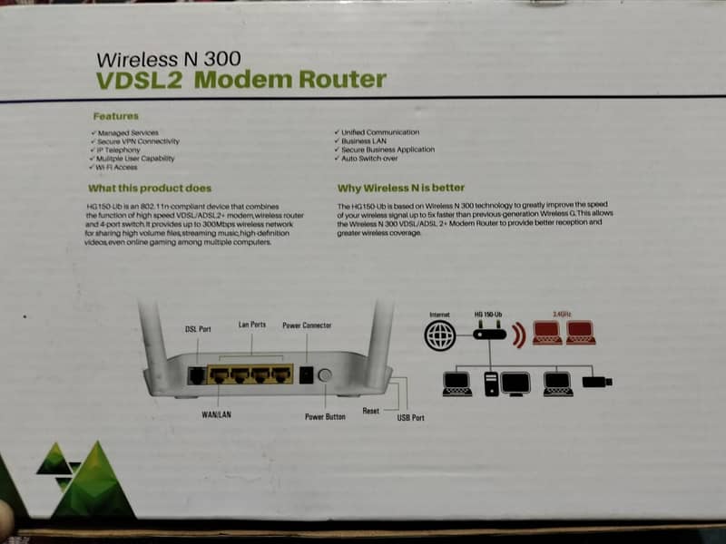 PTCL Modem router N300 VDSL2 5