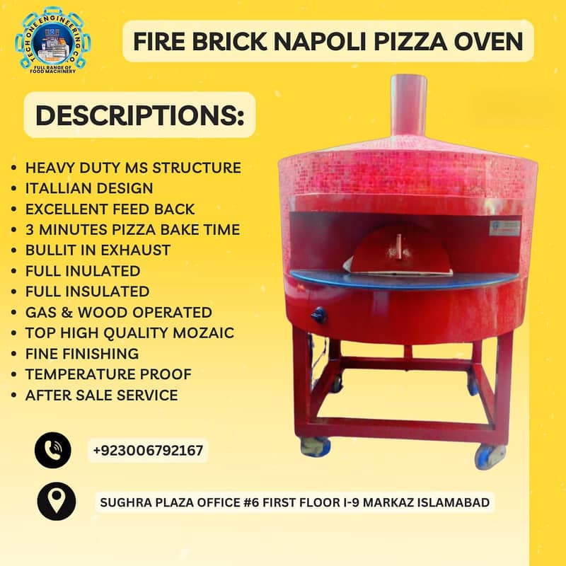 Wood & Gas Fired Pizza Oven|Pizza Oven|Pizza Oven|Fire Brick Oven 0