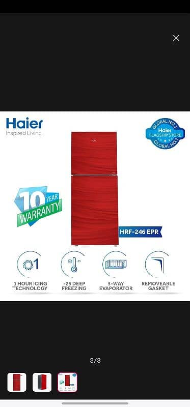 HAIER REFRIGERATOR-HRF-246-EPR 0