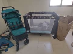 Tinnies Playpen and Stroller