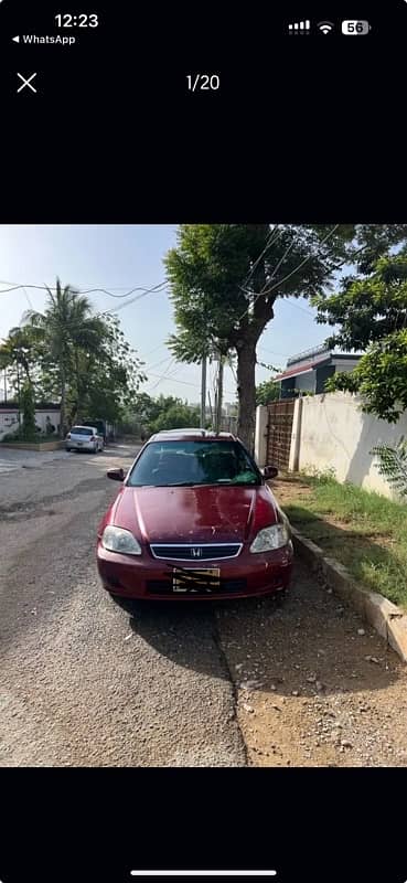 Honda Civic Vti Oriel 1999 Maroon 0