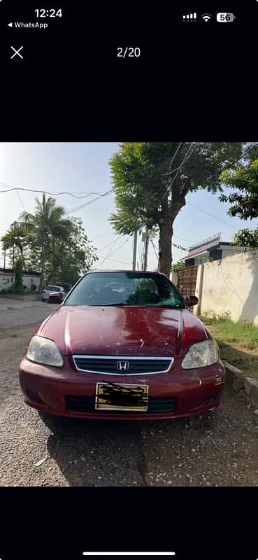 Honda Civic Vti Oriel 1999 Maroon 1