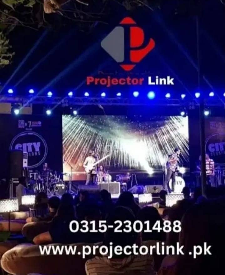 Smd screens | Projector | Sound System on rent discount in karachi 0