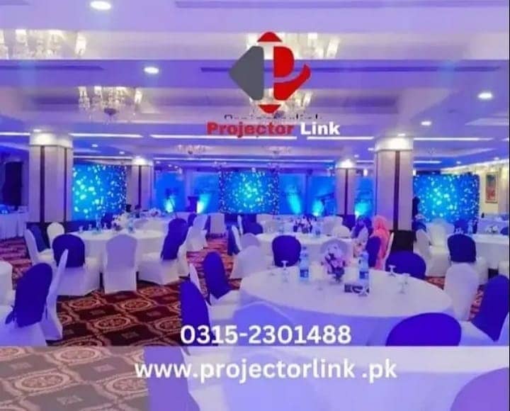 Smd screens | Projector | Sound System on rent discount in karachi 7