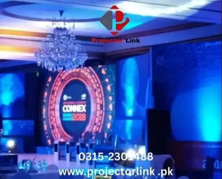 Smd screens | Projector | Sound System on rent discount in karachi 9