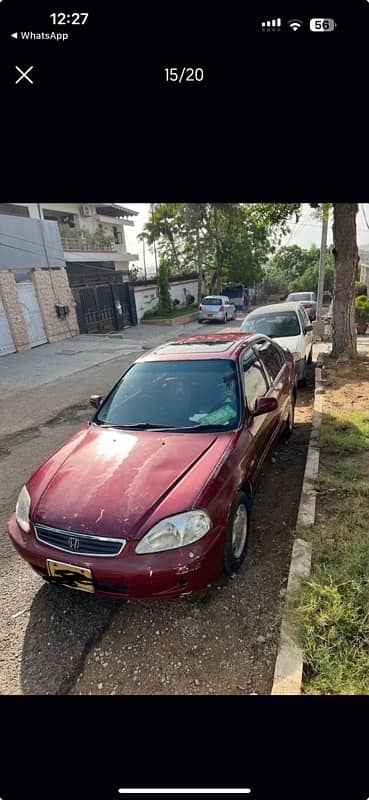 Honda Civic Vti Oriel 1999 Maroon 11