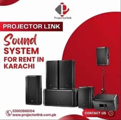 Audio visual equipment rental , smd sound system projector in karachi