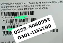 Apple Watch Series 10 Slate Titanium, (46mm) Milanese Loop Box PACKED