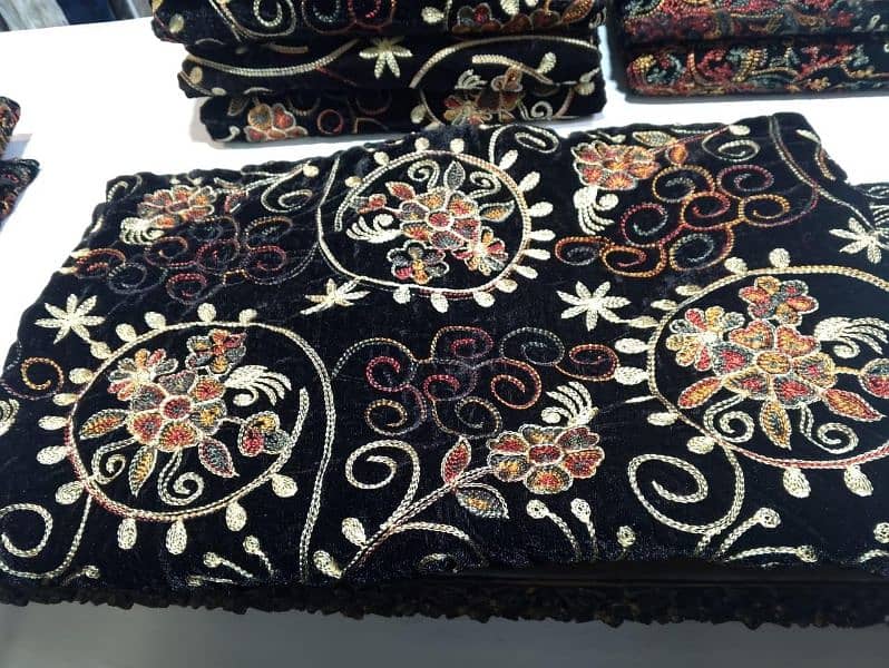 ladies velvet embroidered shawls 8