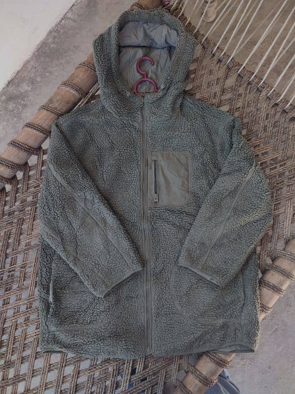 H&M Sherpa Hoodie Jacket 2