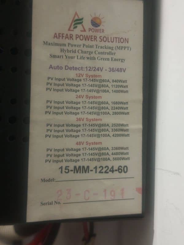 AFFAR MPPT CHARGE CONTROLLER HYBRID 3