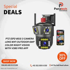 ptz camera outdoor triple lens camera