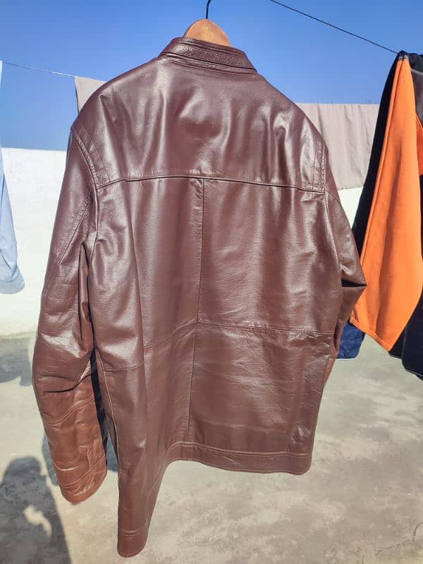 Leather Jacket XXL, Brown. 1