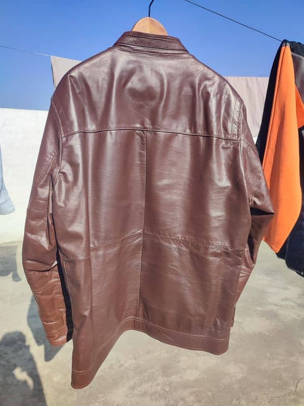 Leather Jacket XXL, Brown. 2