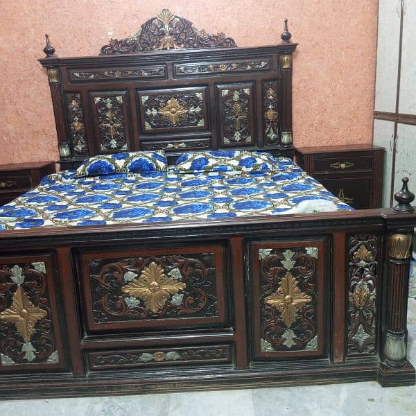 Chinoti bed set + dressing + divider (barktan ki Almari) 2